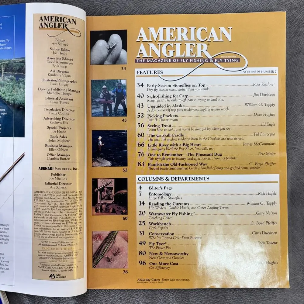 American Angler Magazine Lot of 4 Issues Vintage 1991-1996 Fly Fishing Fly Tying